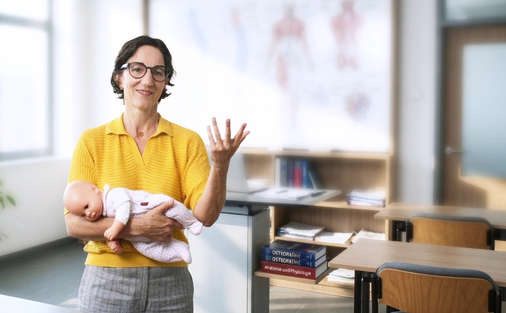 Leiterin eines Kurses für Osteopathen