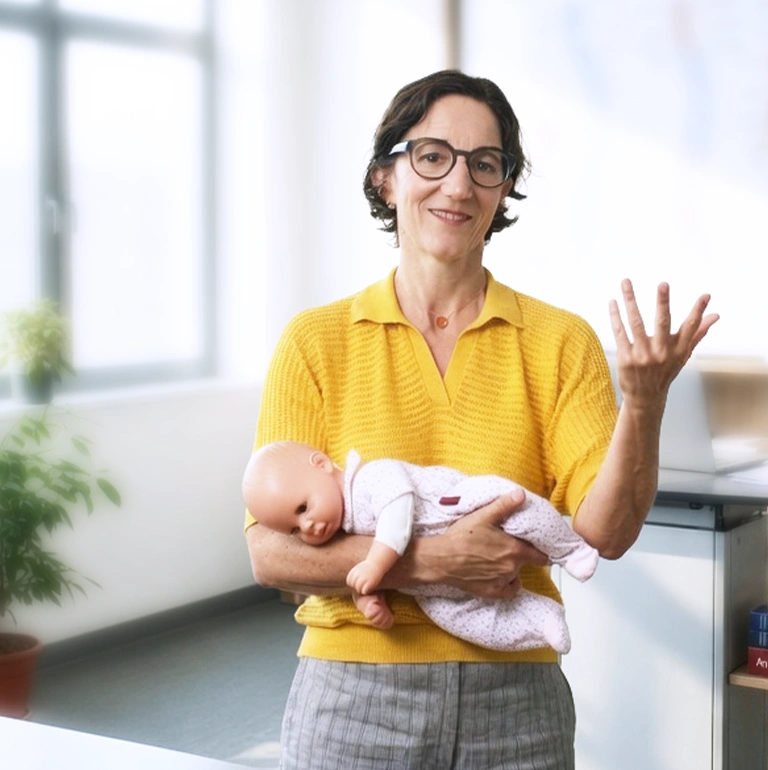 Leiterin eines Kurses für Osteopathen